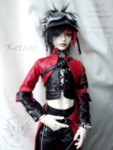 Cyber-goth Kotaro by Niki Hunter, a BJD (Ball Jointed Doll) with face and photography Niki 
