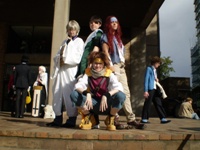 Arianna (centre back) as Cho Hakkai from Saiyuki Reload 