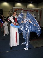 Kez as Blue Eyes White Dragon from Yu-Gi-Oh!  Along with her partner Joe as Kaiba (from same anime)