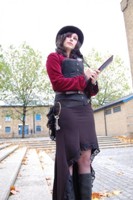 Elsa as Miss Amelia Evelyn Hawkesworth - an original Steampunk creation - from the novel Flight Of The Valkyrie, find it on the profile of deviantart user sjbonnar