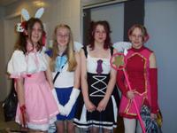 Amber (2nd from right) as Ai from Princess Ai