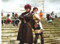 Sarah (right) as Gaara from Naruto