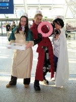 Jessie as Millie from Trigun, also in shot Anthony Hall (a.k.a. Plushieman) as Vash The Stampede