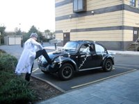 Mike as Dr FraknStein from Soul Eater along with his awesome Beetle