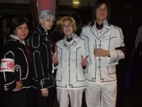 Matt (far right) as Kaname from Vampire Knight 