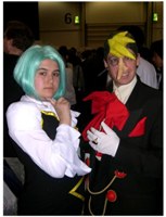 Nert (right) as Luke Atmey from Phoenix Wright