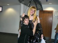 Rik as Misa Amane from Death Note (plus an eager fan!)