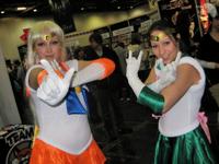 Silver (right) as Sailor Jupiter and GunstarVixen (left) as Sailor Venus, both from Sailor Moon.  Photo by Nert of ManyLemons