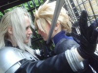 Sephirayne (right) as Sephiroth from Final Fantasy VII