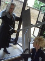 Sephirayne (left) as Sephiroth from Final Fantasy VII