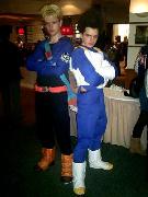 Matthew (left) as Trunks from Dragon Ball Z, right is Christian Allan as Vegeta from the same series