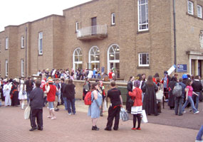 Outside the Student Union Bar