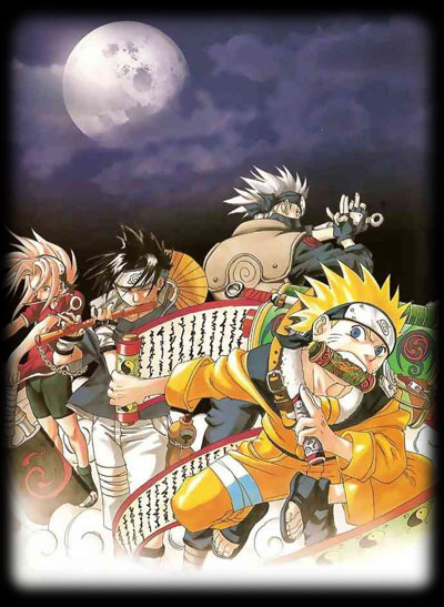 (L-R) Sakura Haruno, Sasuke Uchiha, Kakashi Hatake, Naruto Uzumaki
