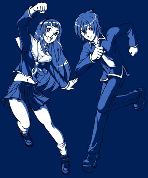 Animeleague mascots Al-chan (left) and Al-kun (right)